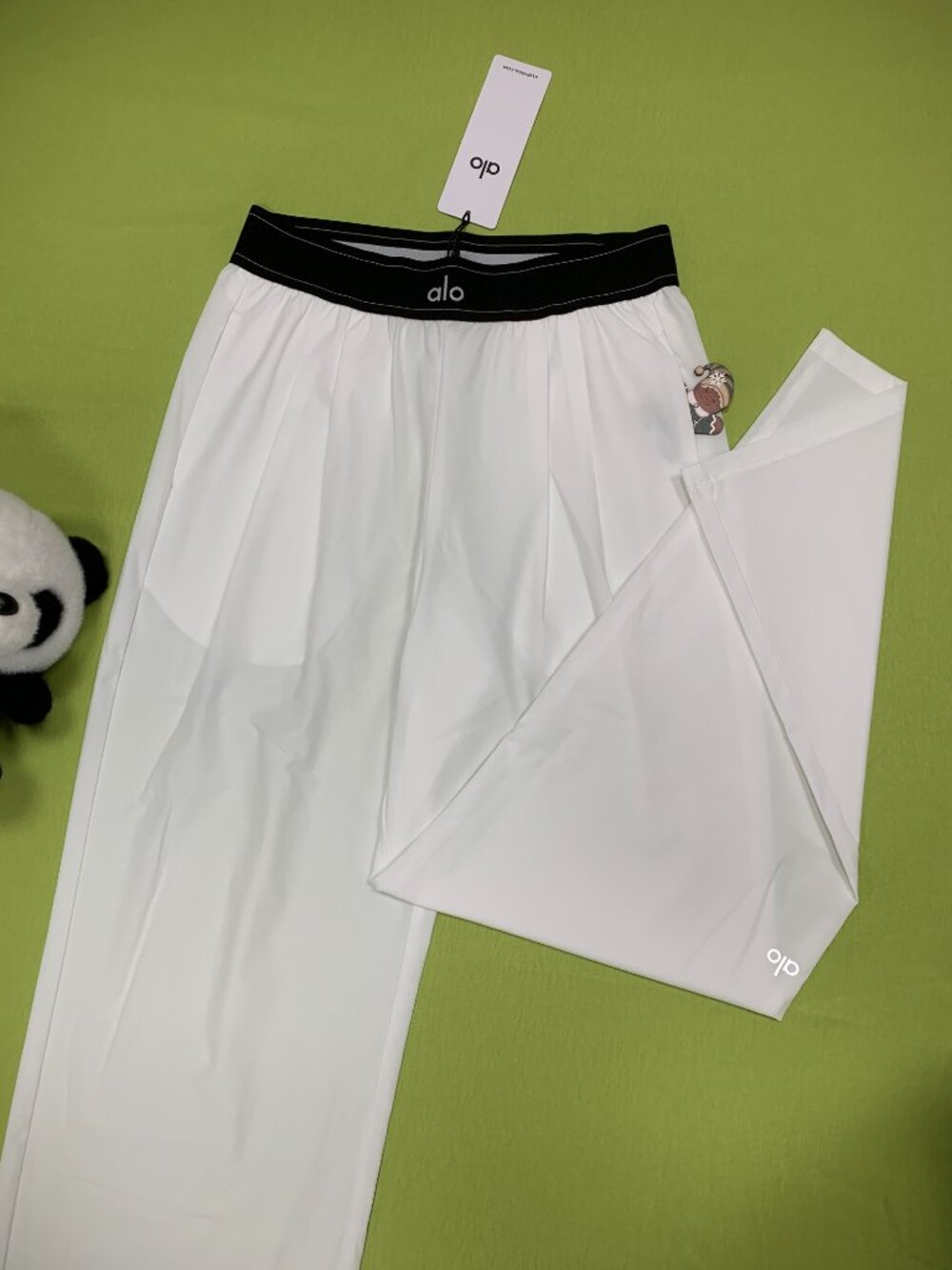 ALO Yoga Everyday Chic White Black Suit Up Trouser XS S M 30" inseam🐐
